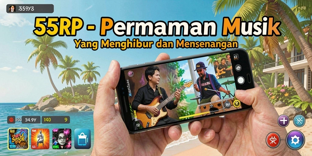 Tampilan gameplay 55RP yang penuh warna dan interaktif.