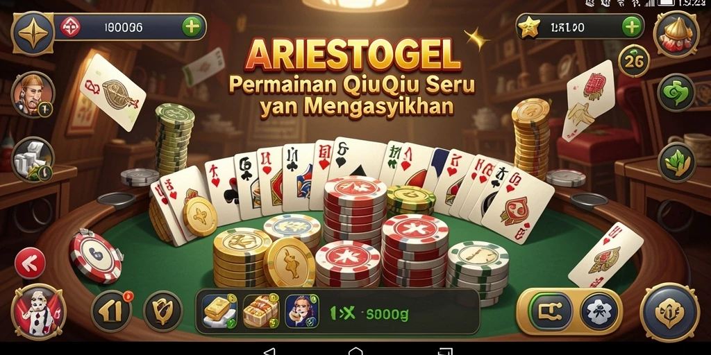 Tampilan seru dari gameplay QiuQiu di ARIESTOGEL.