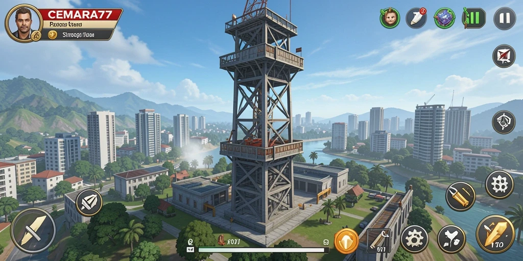 Tampilan gameplay CEMARA77 yang mendebarkan dalam aksi Tower Defense.