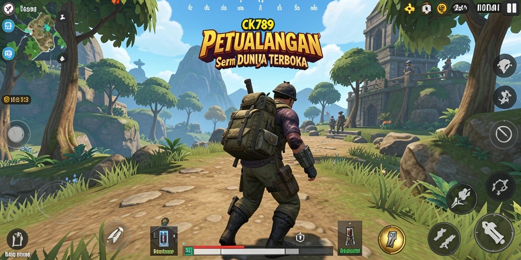 Gameplay CK789 menampilkan eksplorasi dunia luas yang menakjubkan.