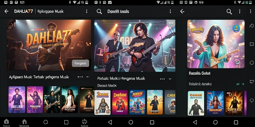 Tampilan menarik dari gameplay aplikasi Musik DAHLIA77.