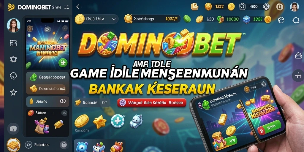 Screenshot utama DOMINOBET menampilkan aksi gameplay Idle yang seru.