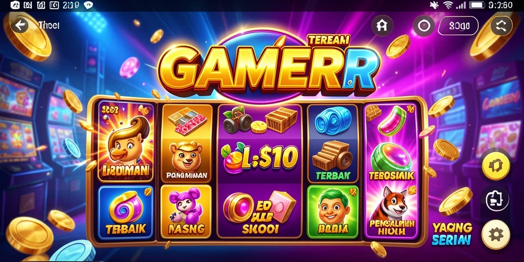 Tampilan gameplay Slot yang menegangkan dan penuh warna.