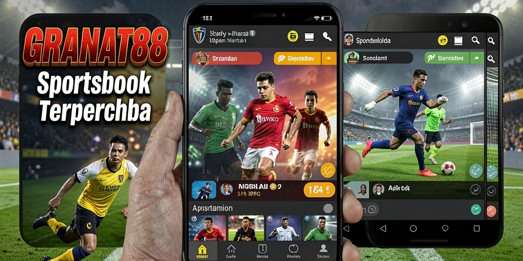 Tampilan utama GRANAT88 dengan antarmuka sportsbook yang menarik.