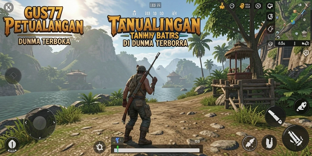Tangkapan layar GUS77 menampilkan keindahan dunia terbuka yang memukau.