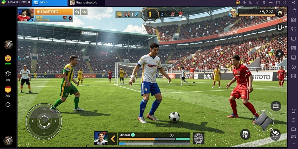 Gameplay seru dari HUJANTOTO, menampilkan aksi olahraga yang mendebarkan.