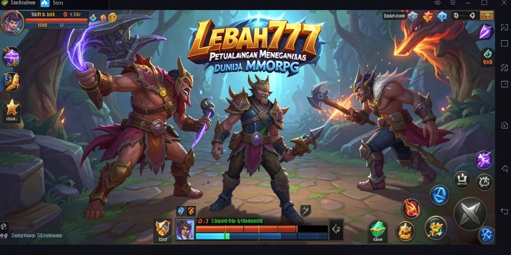 Tampilan gameplay LEBAH777 yang seru saat bertempur di dunia MMORPG.