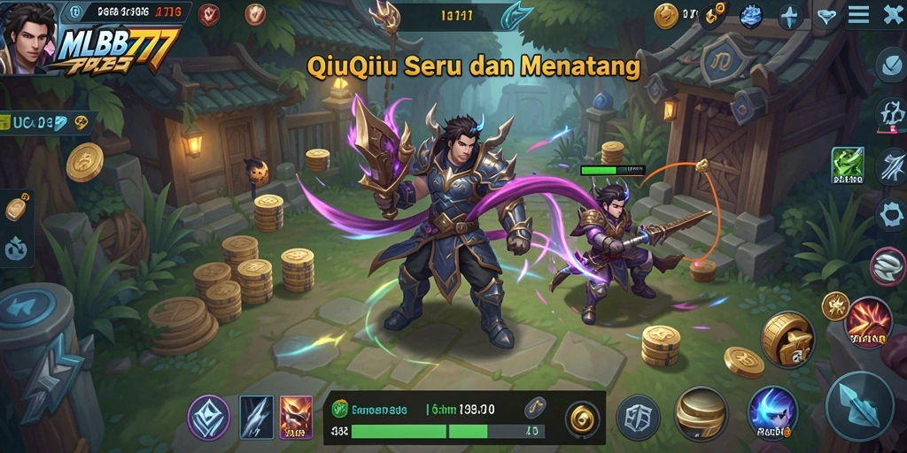 Tampilan gameplay seru dalam permainan QiuQiu.