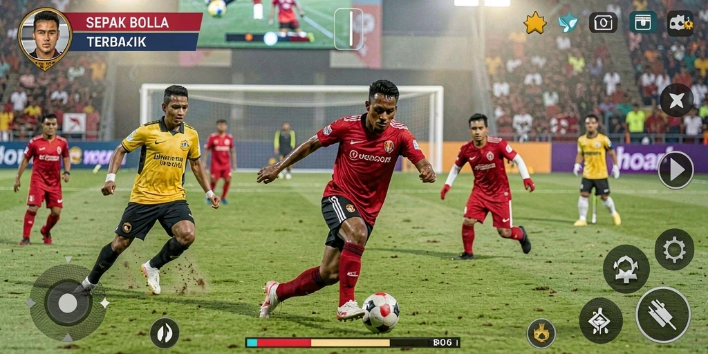 Gameplay N06 yang menegangkan dalam pertandingan sepak bola.
