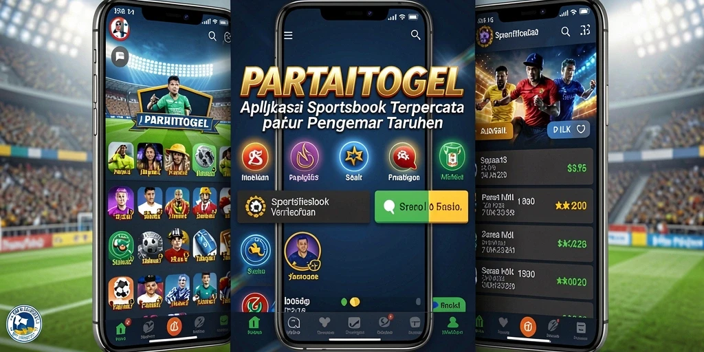 Screenshot menampilkan tampilan utama aplikasi PARTAITOGEL dengan berbagai opsi taruhan.
