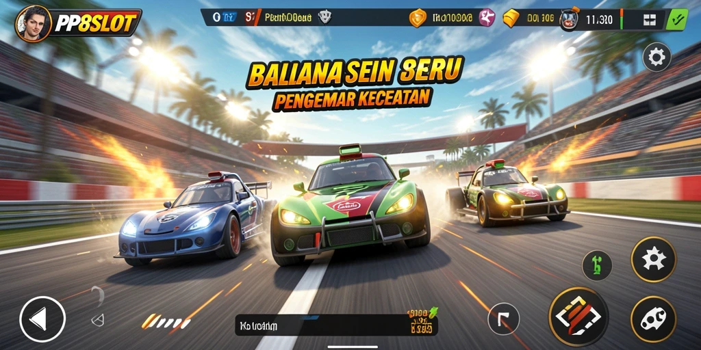 Screenshot gameplay balapan seru di PP8SLOT.