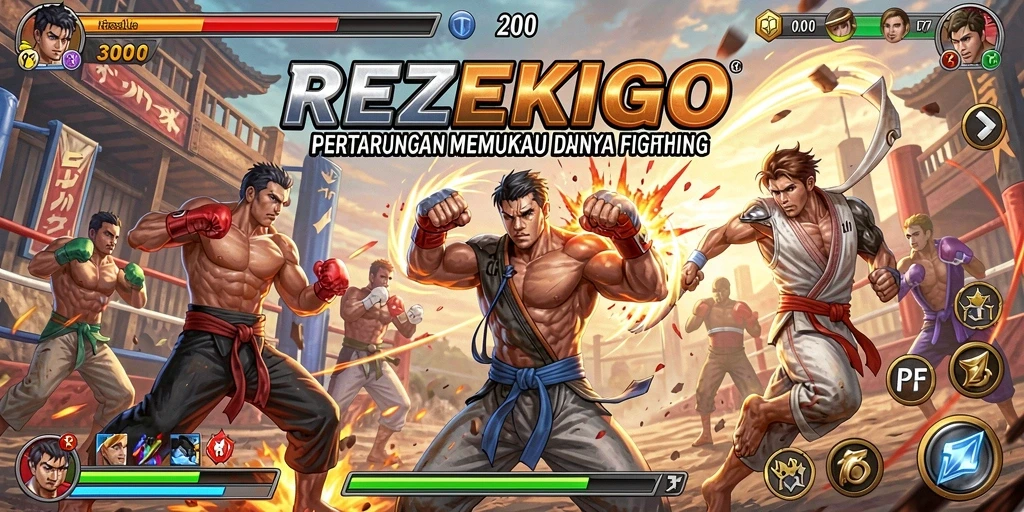 Gameplay REZEKIGO yang penuh aksi dan pertarungan mendebarkan.
