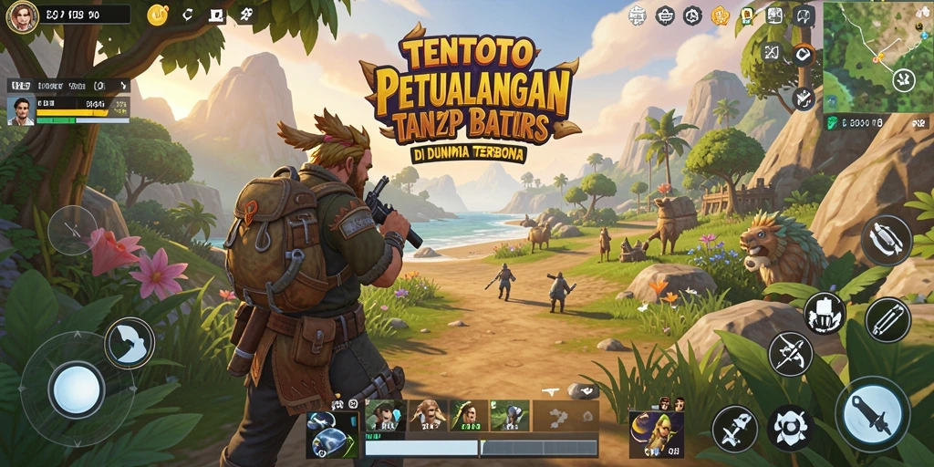 Screenshot gameplay TENTOTO menampilkan eksplorasi dunia terbuka yang menakjubkan.