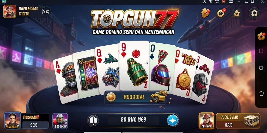 Tampilan gameplay seru dalam aplikasi TOPGUN77 yang menarik.