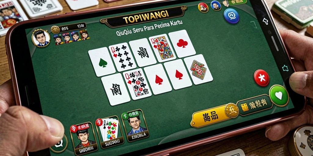 Screenshot gameplay QiuQiu di TOPIWANGI menampilkan aksi seru.