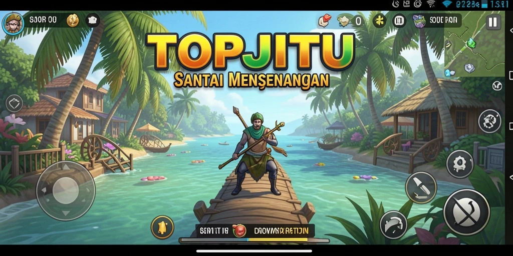 Screenshot menunjukkan gameplay seru dari TOPJITU dengan berbagai tantangan.