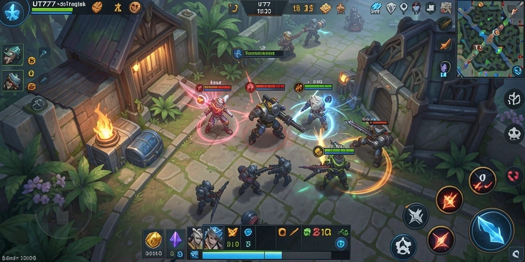 Tampilan gameplay menarik dalam pertempuran SLG yang intens.