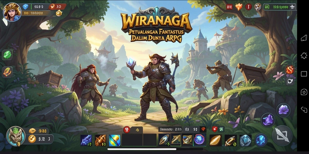 Screenshot gameplay WIRANAGA menampilkan aksi seru dan grafis luar biasa.
