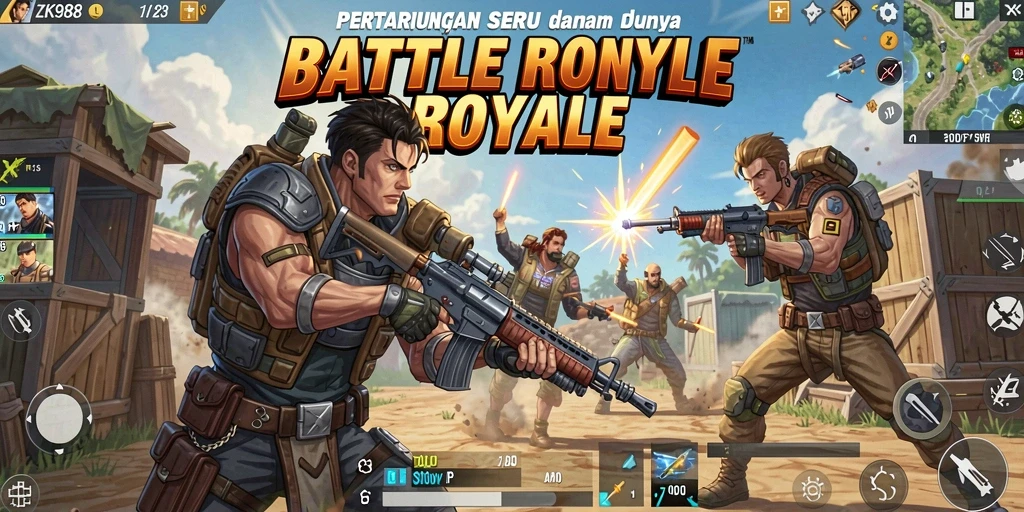 Gameplay intens di ZK988 menunjukkan aksi pertempuran hebat.